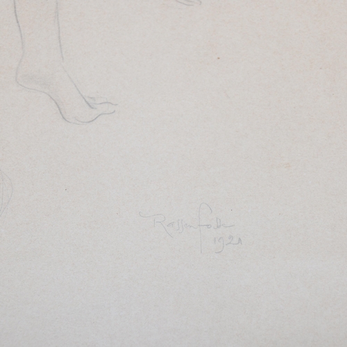 914 - Armand Rassenfosse (1862 - 1934), Dancing Maiden 1921, pencil/chalk on paper, signed, 35cm x 25cm, f... 