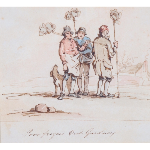 919 - Paul Sandby (circa 1730 - 1809), Poor Frozen out Gardeners, and Get Out of the Parish, ink/watercolo... 