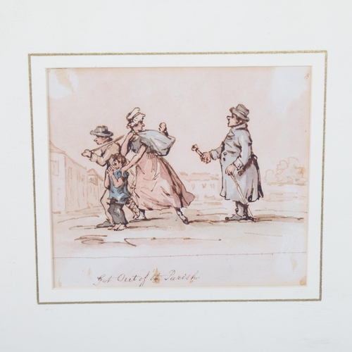 919 - Paul Sandby (circa 1730 - 1809), Poor Frozen out Gardeners, and Get Out of the Parish, ink/watercolo... 