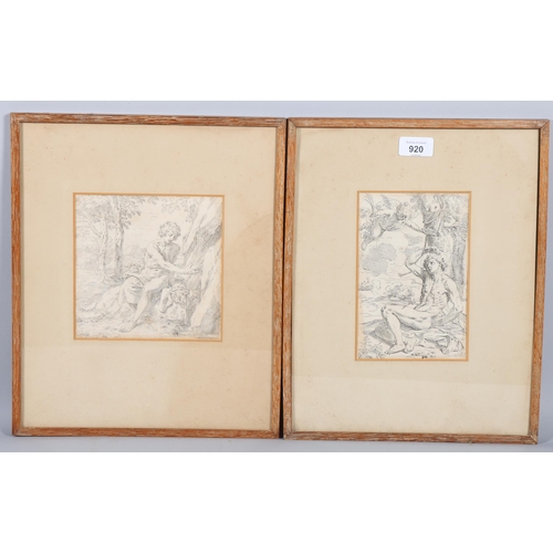 920 - Simone Cantarini (1612 - 1648) (pupil of Guido Reni), pair of etching, Saint Sebastien, and Saint Jo... 