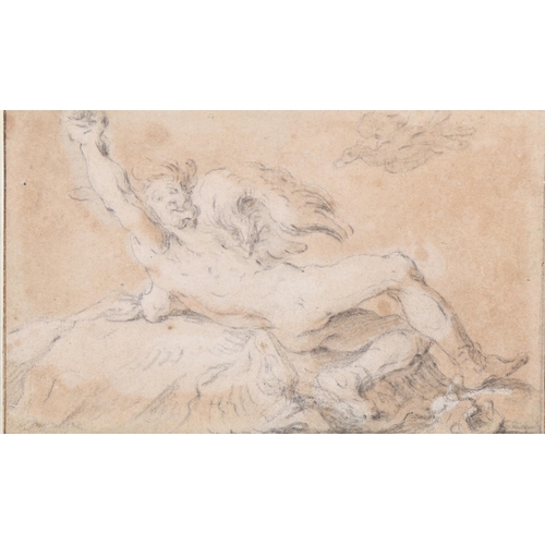 921 - Abraham Bloemaert (1564 - 1651), Prometheus, ink and wash on paper, 5.5cm x 9.5cm, framed