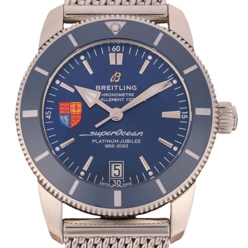 1004 - BREITLING - a rare limited edition stainless steel SuperOcean Heritage II B20 Automatic 42 'Queen El... 