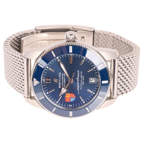 1004 - BREITLING - a rare limited edition stainless steel SuperOcean Heritage II B20 Automatic 42 'Queen El... 