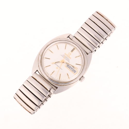 1009 - OMEGA - a Vintage stainless steel Constellation chronometer automatic day/date wristwatch, ref. 168.... 