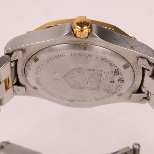 1016 - TAG HEUER - a gold plated stainless steel 2000 Series Professional 200M quartz calendar bracelet wat... 