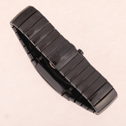 1020 - RADO - a black High-Tech ceramic Sintra DiaStar automatic calendar bracelet watch, ref. 629.0615.3, ... 