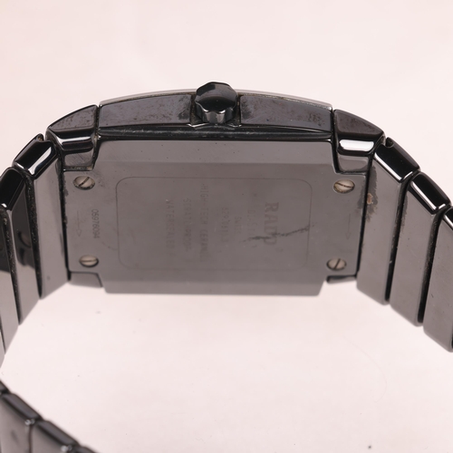 1020 - RADO - a black High-Tech ceramic Sintra DiaStar automatic calendar bracelet watch, ref. 629.0615.3, ... 