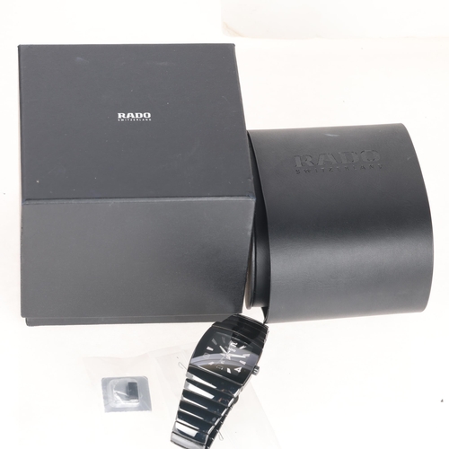 1020 - RADO - a black High-Tech ceramic Sintra DiaStar automatic calendar bracelet watch, ref. 629.0615.3, ... 