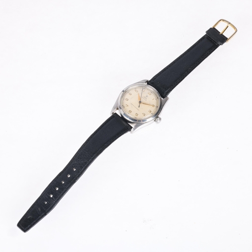 1023 - TUDOR - a Vintage stainless steel Oyster mechanical wristwatch, ref. 7804, circa 1950s, silvered dia... 