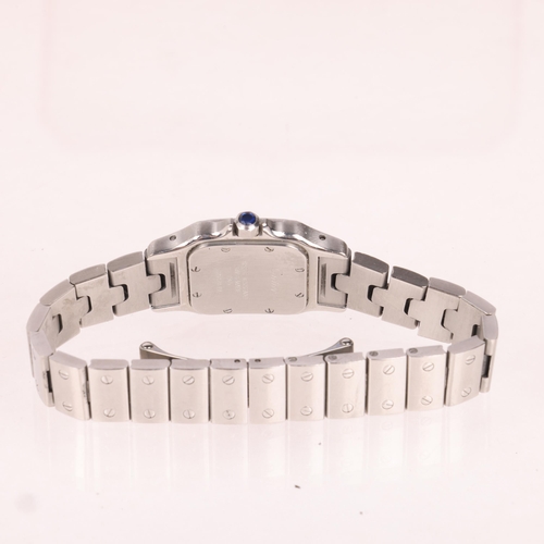 1037 - CARTIER - a lady's stainless steel Santos Galbee quartz bracelet watch, ref. 1565, circa 2009, silve... 