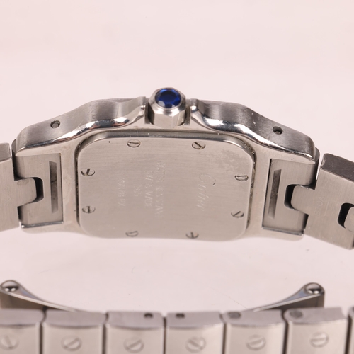 1037 - CARTIER - a lady's stainless steel Santos Galbee quartz bracelet watch, ref. 1565, circa 2009, silve... 