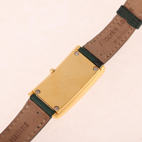 1046 - MAURICE LACROIX - a lady's gold plated Fiaba quartz wristwatch, ref. 47495, circa 2002, pearlescent ... 