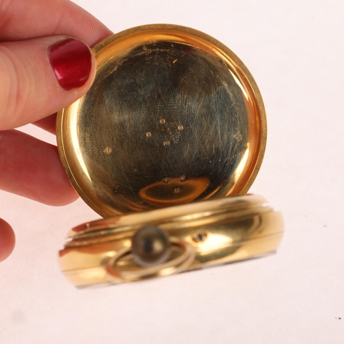 1053 - A late 19th century 18ct gold open-face keyless pocket watch, by George Jamieson & Son of Aberdeen S... 