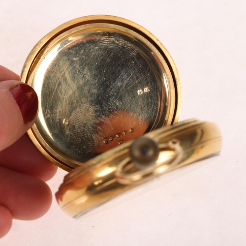 1053 - A late 19th century 18ct gold open-face keyless pocket watch, by George Jamieson & Son of Aberdeen S... 