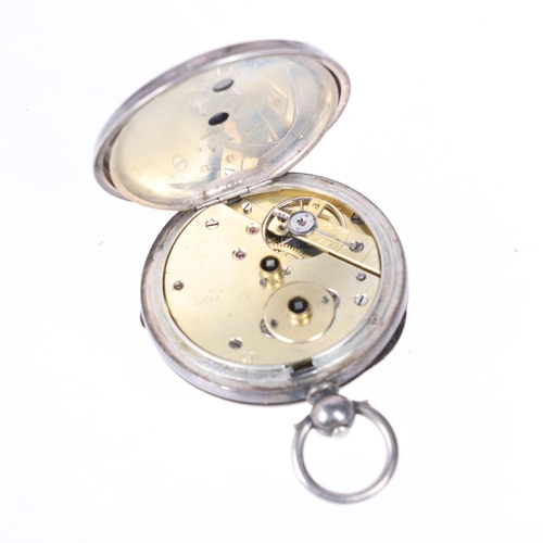 1056 - A Swiss silver open-face key-wind pocket watch, by John Myers & Co of Westminster Bridge Road, Londo... 