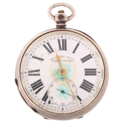 1058 - An early 20th century silver open-face key-wind pocket watch, by The Veracity Watch Masters Ltd of R... 