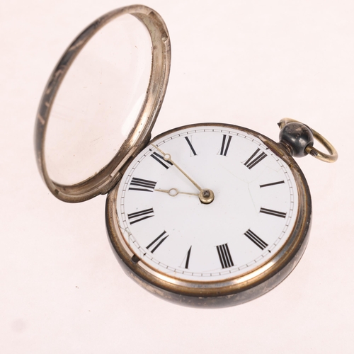 1059 - An early 19th century silver open-face key-wind verge pocket watch, by James Tregent of Leicester Sq... 