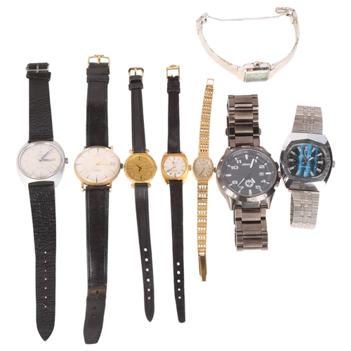 1064 - Various wristwatches, including Lanco, Roidor, Infantry, etc