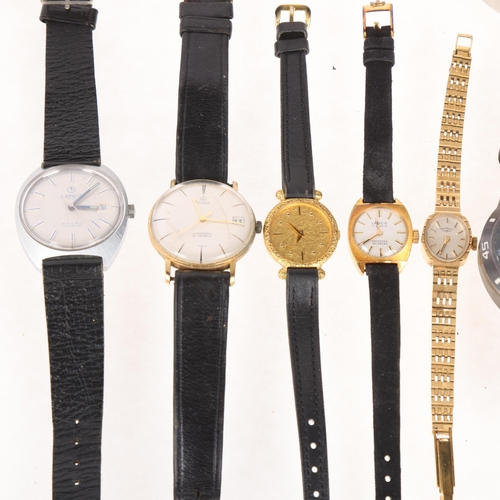 1064 - Various wristwatches, including Lanco, Roidor, Infantry, etc