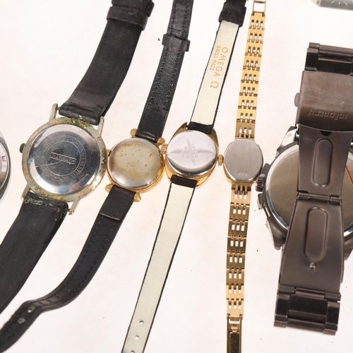 1064 - Various wristwatches, including Lanco, Roidor, Infantry, etc