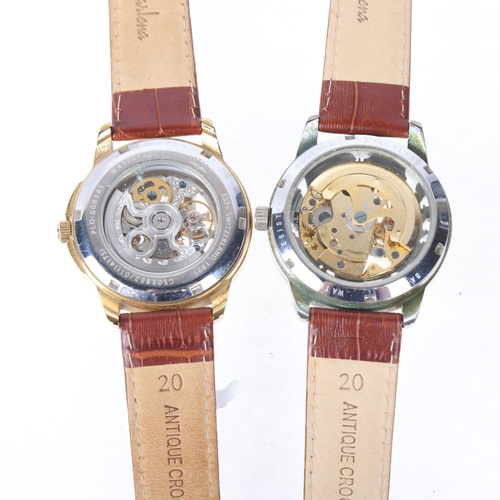 1066 - 3 modern wristwatches, including Rotary semi-skeleton automatic, Rotary chronograph, etc (3)