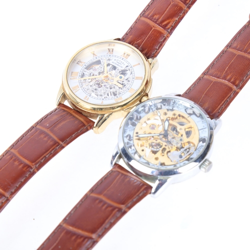 1066 - 3 modern wristwatches, including Rotary semi-skeleton automatic, Rotary chronograph, etc (3)