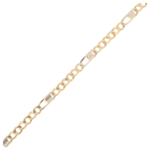 1234 - An Italian 18ct gold fancy link chain bracelet, 22cm, 8.2g