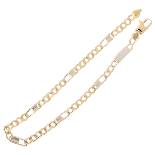 1234 - An Italian 18ct gold fancy link chain bracelet, 22cm, 8.2g