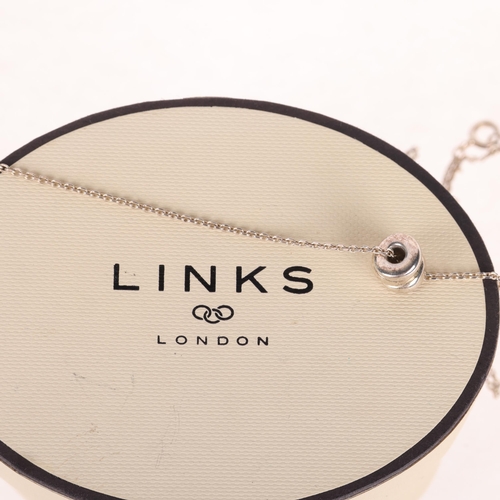 1370 - LINKS OF LONDON - a sterling silver Sweetie Signature pendant necklace, on original sterling chain, ... 