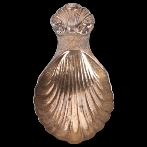 1511 - An Elizabeth II silver 'Shell' tea caddy spoon, Turner & Simpson, Birmingham 1965, 8cm