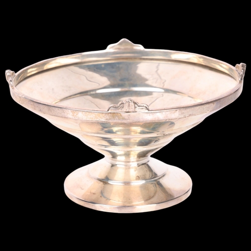 1532 - A George George VI silver pedestal bon bon dish, S Blanckensee & Son Ltd, Chester 1937, diameter 11.... 