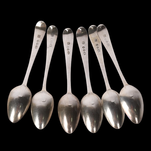 1547 - A set of 6 George III silver Old English pattern teaspoons, Samuel Godbehere & Edward Wigan, London ... 