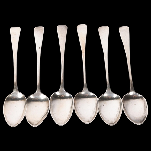 1548 - A set of 6 George III silver Old English pattern teaspoons, John & Henry Lias, London 1819, 12cm, 2o... 