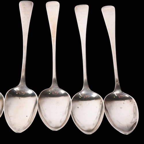 1548 - A set of 6 George III silver Old English pattern teaspoons, John & Henry Lias, London 1819, 12cm, 2o... 