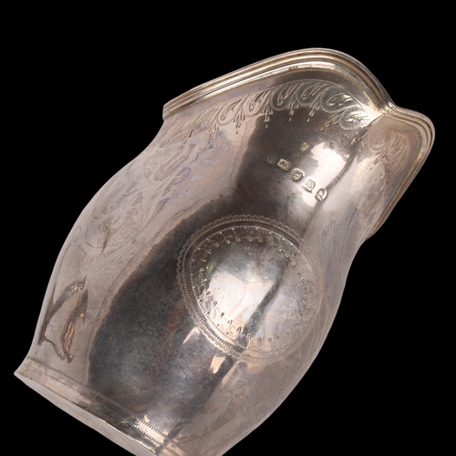 1566 - A George III silver cream jug, possibly Abraham Peterson, London 1799, 11cm, 3.7oz