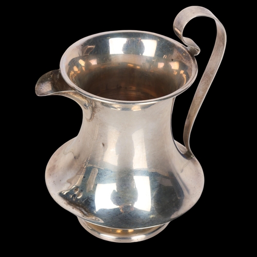 1567 - A George V silver squat cream jug, Sanders & Mackenzie, Birmingham 1911, 9.5cm, 3.4oz