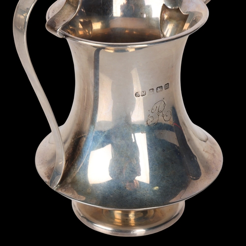 1567 - A George V silver squat cream jug, Sanders & Mackenzie, Birmingham 1911, 9.5cm, 3.4oz