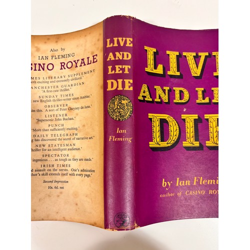 89 - Ian Fleming: 'Live and Let Die', 3rd Edition Jonathan Cape, London 1956, cloth black/gilt hardcover ... 