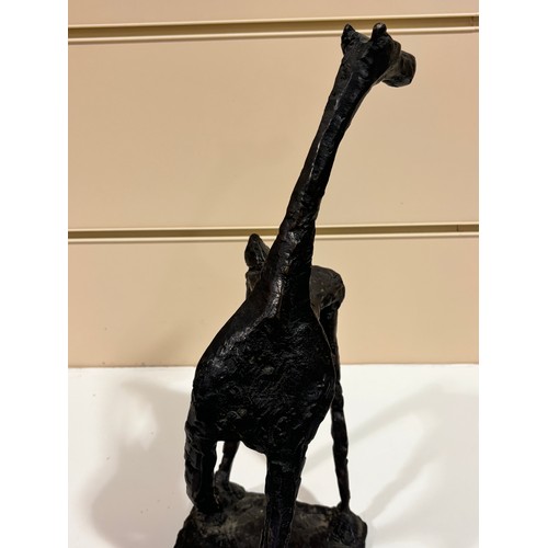 133 - Manner of Marino Marini, mid-20th century abstract bronze sculpture, stylised horse, signed on base,... 