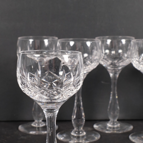 443 - A set of 6 cut-crystal Hock glasses, 17.5cm