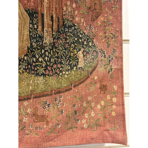 288 - A large French needlepoint wall-hanging tapestry, circa 1920, La Dame and La Unicorne, Laine Et Lin,... 