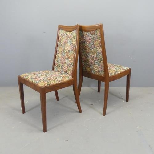 2561 - G-PLAN - A mid-century teak and upholstered set of six dining chairs. With maker's labels.... 