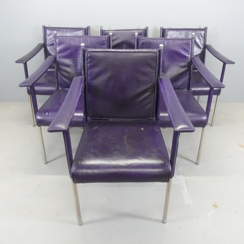 SOANE BRITAIN - a set of six contemporary Crillon leather armchairs in the manner of Jacques Adnet. Current RRP ca. £5000 each.