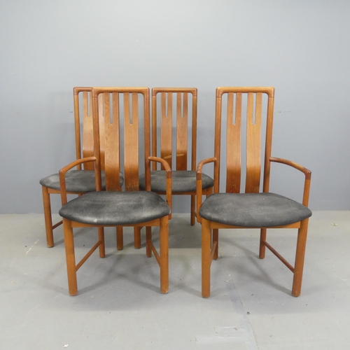 2600 - BOLTINGE - A set of four mid-century modern high backed dining chairs, range number DK4750, with mak... 