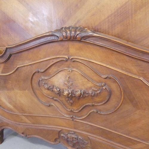 2655 - A French walnut Louis XV style 4'6