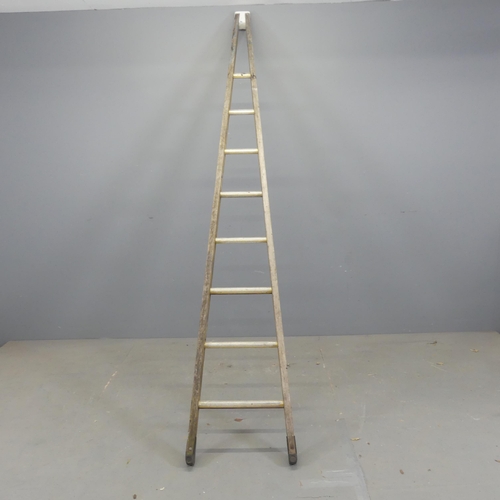 2700 - A vintage fruit picking ladder. Length 255cm.