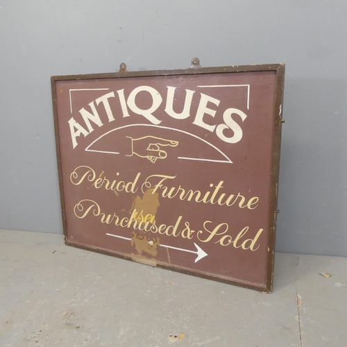 2713 - A vintage hand painted wooden sign, 