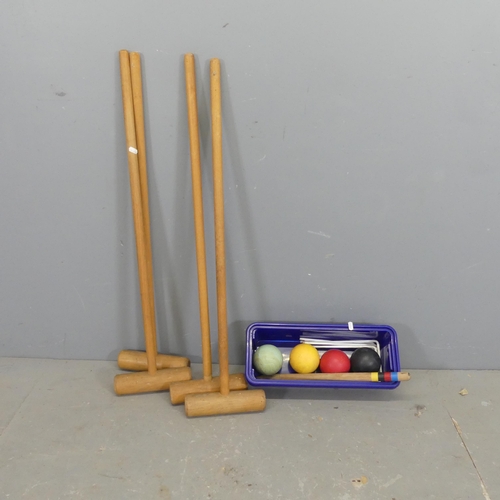 2726 - A garden croquet set, lacking case.