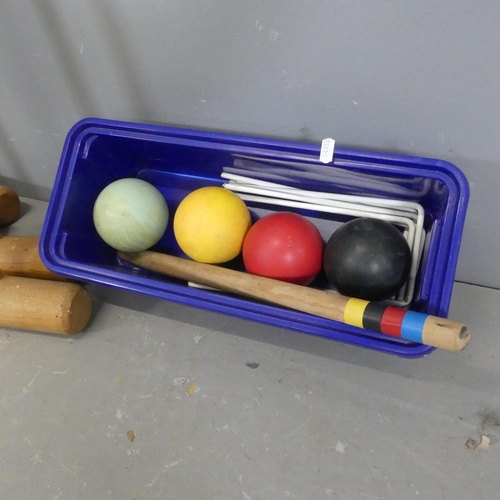 2726 - A garden croquet set, lacking case.