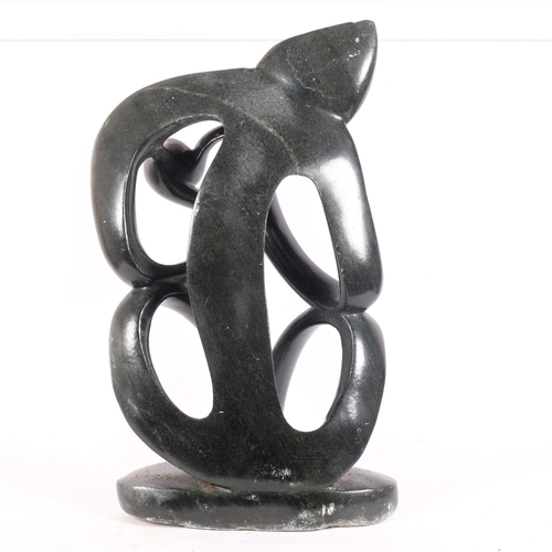 105 - A hand carved serpentine hardstone sculpture, 